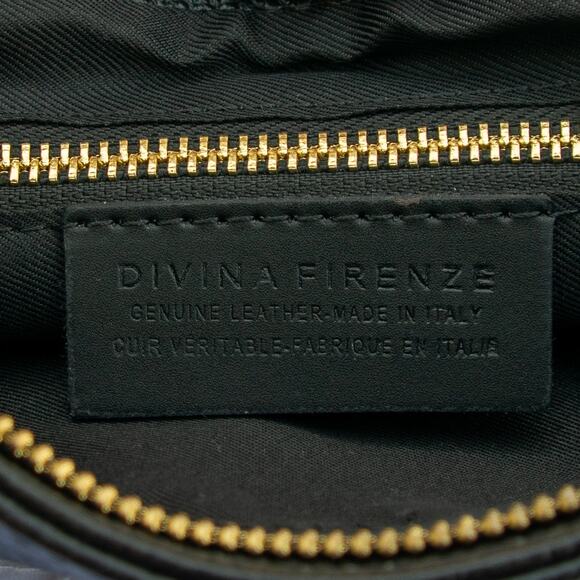 Women's Black Small Handbag Italian Leather Purse DIVINA FIRENZE Made in Italy - Picture 9 of 9